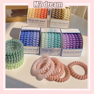 【READY STOCK 】New Simple Hair Rope High Elasticity Hair Rope Telephone Cord Hair Tie For Women Fashi