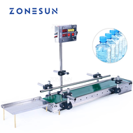 ZONESUN เข็มขัดอัตโนมัติขนาดเล็กควบคุมดิจิทัลอัตโนมัติกันน้ำสายพานลำเลียงสำหรับ Liquid Filling Machi