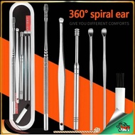 Alat Pembersih Telinga Set 6 In 1 Korek Kuping Stainless Steel Earpick