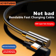 Angled Cable 6A Fast Charging Cable Gaming Charging Cable