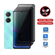 3 Pcs Privacy Screen Protector For Vivo Y17 s Y17s Y 17 s 17s 4G 2023 Full Cover Glue Private Tempered Glass Protective Film Anti Spy Peeping