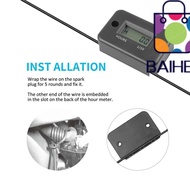 BAIHEE Inductive Hour Meter, LCD Screen Digital Display Engine Hour Meter, Easy Installation Waterpr