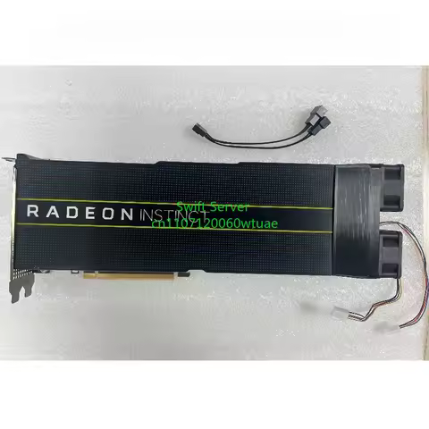 Radeon Instinct Mi50 32Gb Gpu Server Workstation Graphics Card with fan kit