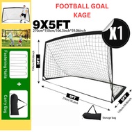 9x5ft Bola sepak Gol Portable Football Goal Stand Soccer Net Foldable Goal Post 2.7m*1.5m Frame