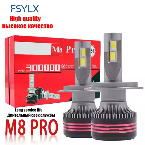 M8 Pro 120W 12000LM H7 LED Headlights Bulb H7 9005 HB3 H8 H11 Car Headlight M8 LED Headlight Kit For