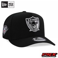NEW ERA 9FIFTY A-FRAME OAKLAND RAIDERS 75TH ANNIVERSARY BLACK EDITION HAT SNAPBACK CAP