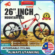 ⭐ ⭐READY STOCK⭐ ⭐ ♂UtanKing™ 26 Inch Wheel 21 Speed Gear Mountain Bikes Double Suspension MTB Road Bike Disc Brake Bicycle Basikal Gunung♞