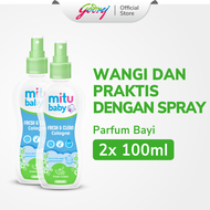 [Paket isi 2] Mitu Baby Cologne Spray Fresh & Clean Fresh Green 100ml
