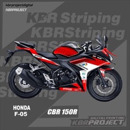 CBR 150R sticker striping HONDA motorbike motorbike sticker variation Racing F-05 TRANSPARENT