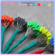 LEMONTRE 200pcs Rubber Bean, transparent Fishing Supply Fishing Bobber Stopper,  Float 6size Soft Sp