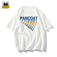 PANCOAT's original trendy casual short-sleeved T-shirt for men's summer loose and versatile couple half-sleeve top