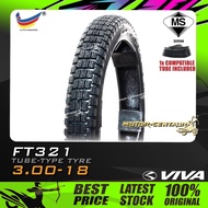 TAYAR KOMBO VIVA TYRE FT321 3.00-18 WITH FKR TUBE 300-18