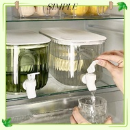 SIMPLESHOP Drink Dispenser, 4L PET Beverage Dispenser, Transparent Water Dispenser For Kitchen