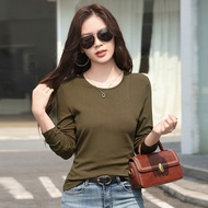 S-3XL 40-80kg Can Wear Large Size T-shirt Long Sleeve T-shirt Women 2923 #2026 Autumn New Style Arc 