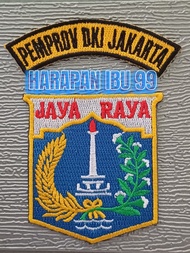 Logo bordir pemprov dki bordir pemda dki badge dki logo jaya raya bordiran pemprov dki jakarta