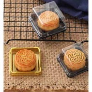 Malaysia Seller/50-80gm Gold/Black mooncake Tray With Cover/Round Shanghai Mooncake Packaging&contai