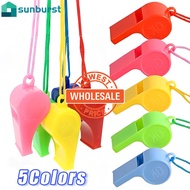 [Wholesale] Portable Mini Plastic Whistle with Hanging Rope / Outdoor Sport Fans Referee Whistle / Multifunction Party Birthday Supplies / Colorful Football Soccer Rugby Whistle