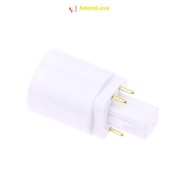 ADL 3Pcs 4 Pin Conductive G24 To E26/E27 Soet Adapter G24Q Lamp Base Adapter G24Q To Medium Light So