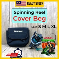 《CrazyFishing》Shimano Spinning Reel Bag Cover Daiwa AbuGarcia Fishing Reel Beg Mesin Pancing Reel Protector