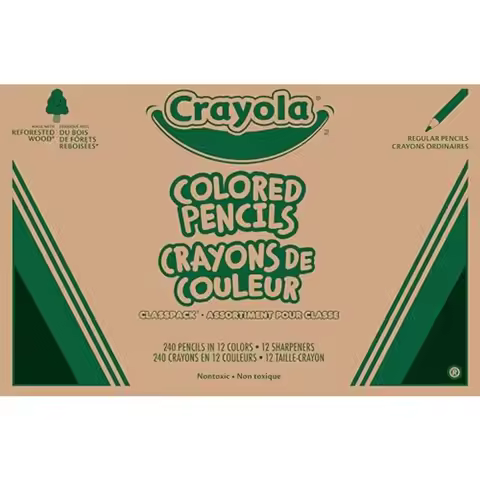 Colored Pencils Classpack 240ct Bulk Colored Pencils for 12 Colors Coloring Supplies Must Have Teach