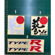Sticker kereta honda type r js racing