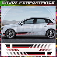 4PCS Car Stickers  Audi A3 8p 8v A4 b8 b6 b7 b9 B5 A5 A6 Tuning Accessories Auto Side DIY Decoration