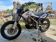 decal stiker klx bf 150 dekal striping sticker new klx bf putih biru - medium