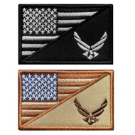 2 Packs Tactical American/Air Force Wings Patch Hook & Loop Embroidery Military U.S. Air Force Pride