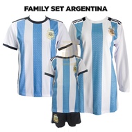(BK) Baju Family Set ARGENTINA World Cup Sedondon IBU AYAH ANAK / Baju Keluaga / Baju Couple Set / J