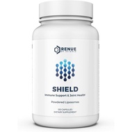 Renue By Science Shield | Liposomal Vitamin C CaAKG P.E.A Hyaluronic Acid Supplement | 120 Capsules 