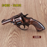 Post-80s nostalgic toy flint gun metal revolver smashing gun paper bubble foreign gun sub-gun perfor