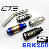 Exhaust QJMotor SRK250 Slip On Piping Stainless Steel SC Project Muffler Ekzos Motor Accessories QJ 