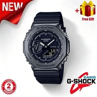 【2‑Year Warranty】100% Original G‑Shock Japan Watch GM2100 Gray‑Black Resin Strap Men QuartzSports Wa