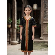 BORNEO DRESS BUDAK GIRL..20KG TO 38KG..4 YEARS UNTIL 9 YEARS