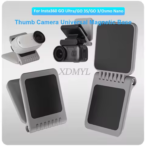 Sunnylife Thumb Camera Universal Magnetic Base Stand Portable Adjustable Adapter Mount for Insta360 