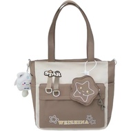 Cute Messenger Bag Crossbody Bag for Women Aesthetic Bag with Accessories Y2K Star Grunge Bag Should
