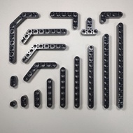 Technic Parts - Black Liftarm Thick Types (Modified Bent, L, T, Axle Hole, Spacer)(Beam)(1 2 3 4 5 6