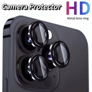 For iPhone 15 14 Plus 13 12 11 Pro Max Metal Ring Camera Lens Protectors Camera Lens Glass