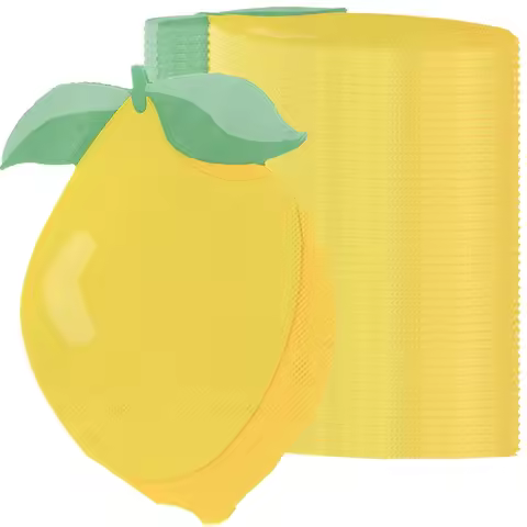20/100pcs Lemon Theme Party Disposable Paper Towels Yellow Lemon Shape Cocktail Napkins Summer Fruit