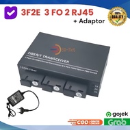 Media Converter 3F2E / 3 FO 2 LAN / 3 SC 2 RJ45 Support POE