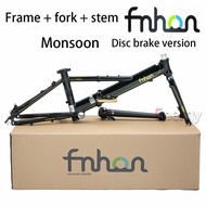 FNHON Monsoon Bicycle Frame Disc Brake Version Type Disc Brake Version Limited Edition Bicycle Parts Aluminum Alloy 20-inch Frame Compatible with 406 451 Wheels Bicycle Parts