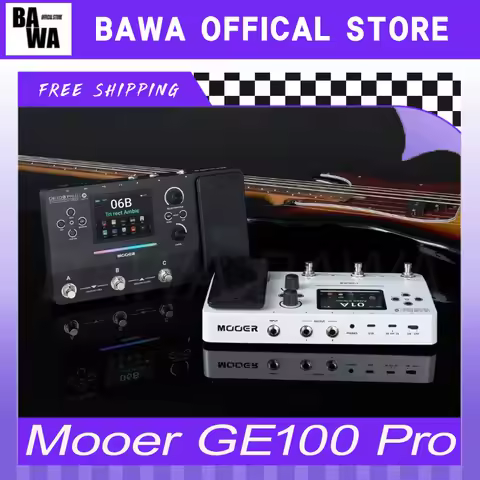 Mooer GE100 Pro/GE100 Pro Li Intelligent Multi Effects Pedal AI Portable Tone Amp Modeling IR NAM Bl