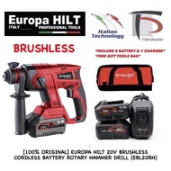 [100% ORIGINAL] EUROPA HILT 20V BRUSHLESS CORDLESS BATTERY ROTARY HAMMER DRILL (EBL20RH)