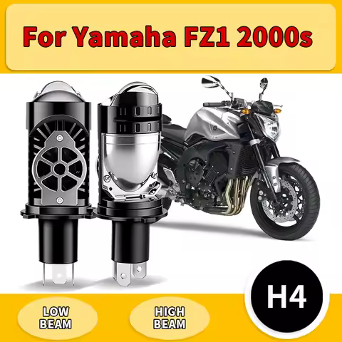 1PC/2PCS For Yamaha FZ1 2000s 12V 10000LM H4 Projector Lens LED Motorcycle Headlight HB2 9003 Hi/Lo 