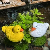 [dksqer] Floating Duck Statue, Weatherproof Animal Sculpture, Garden Decoration for Terrace, Pool An