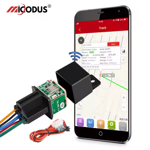 MiCODUS Relay GPS Tracker Car MV730 9-90V Cut Fuel ACC Detect 2G 4G Mini Motorcycle GPS Realtime Tra