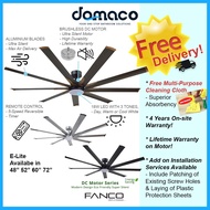 Fanco E-Lite DC Ceiling Fan with 18W 3 Tone LED Light Kit and Remote