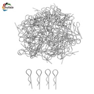 chulisia RC Accessories 1/10 Medium RC Car/Truck/Buggy Metal Body Clips - 100 Pieces 100pcs-Silver