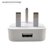 peoplestechnology Mobile Phone Charger Universal Portable 3 Pin USB Charger UK Plug  With 1 USB Ports Travel Charging Device Wall Charger Travel Fast Charging Adapter PLY