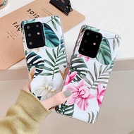 Retro Flower Leaf Phone Case Samsung Galaxy S20 S21 S10 Plus S10e S8 S9 Plus Soft IMD Phone Back Cover Cases